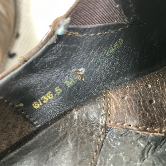 BORN Darly Castagno Brown Leather Harness Clogs 6 - Picture 11 of 11